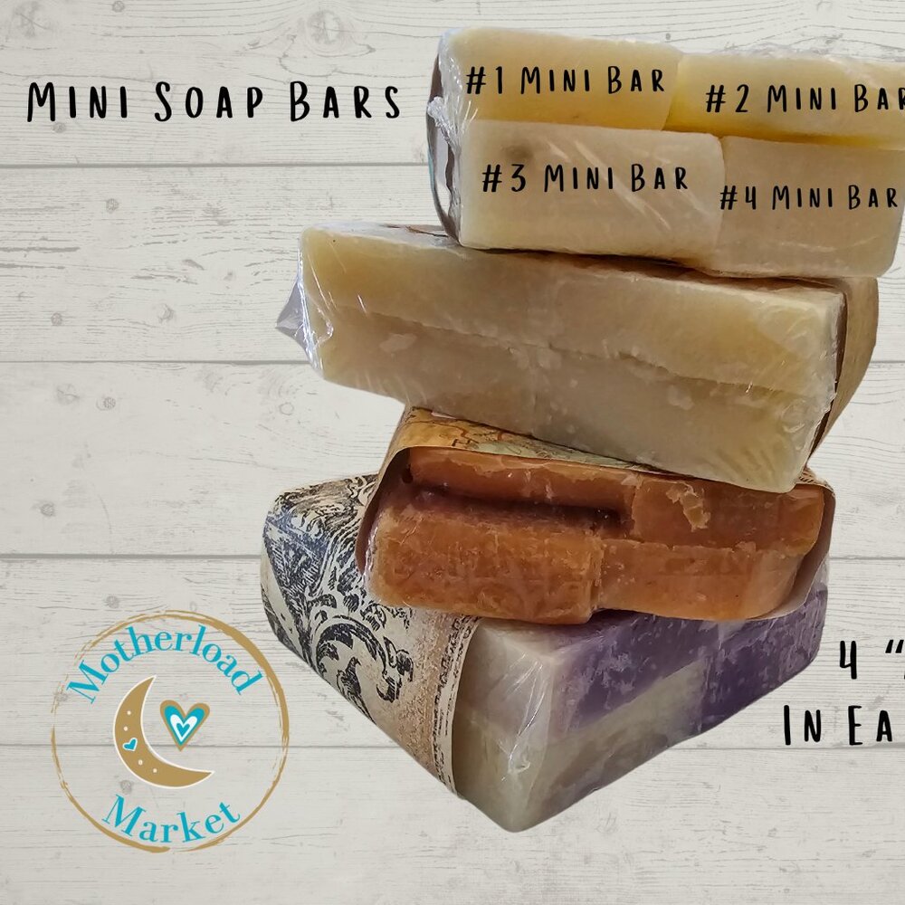 Handmade Cold Processed Natural Lavender Mini Soaps